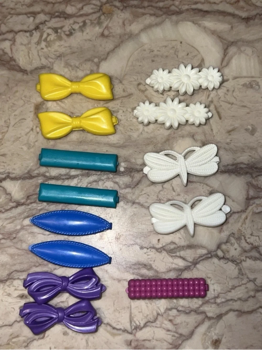 Vintage Lot Goody Barrette Clips 80s 90s Plastic Butterfly’s Ribbon Bow Daisy